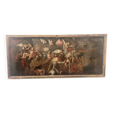 Huile sur toile, encadrement en bois doré, XVIII siècle