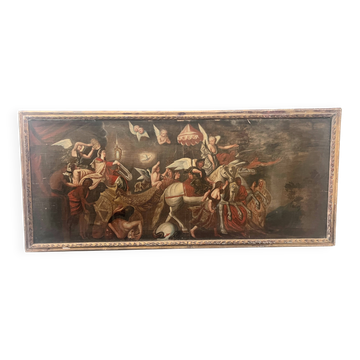 Oil on canvas with a gilded wooden frame, 18th century.