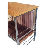 Side table for plexiglass vinyl storage