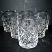 Lot de 6 verres à whisky en cristal taillé Lemberg JUNON proche Chantilly