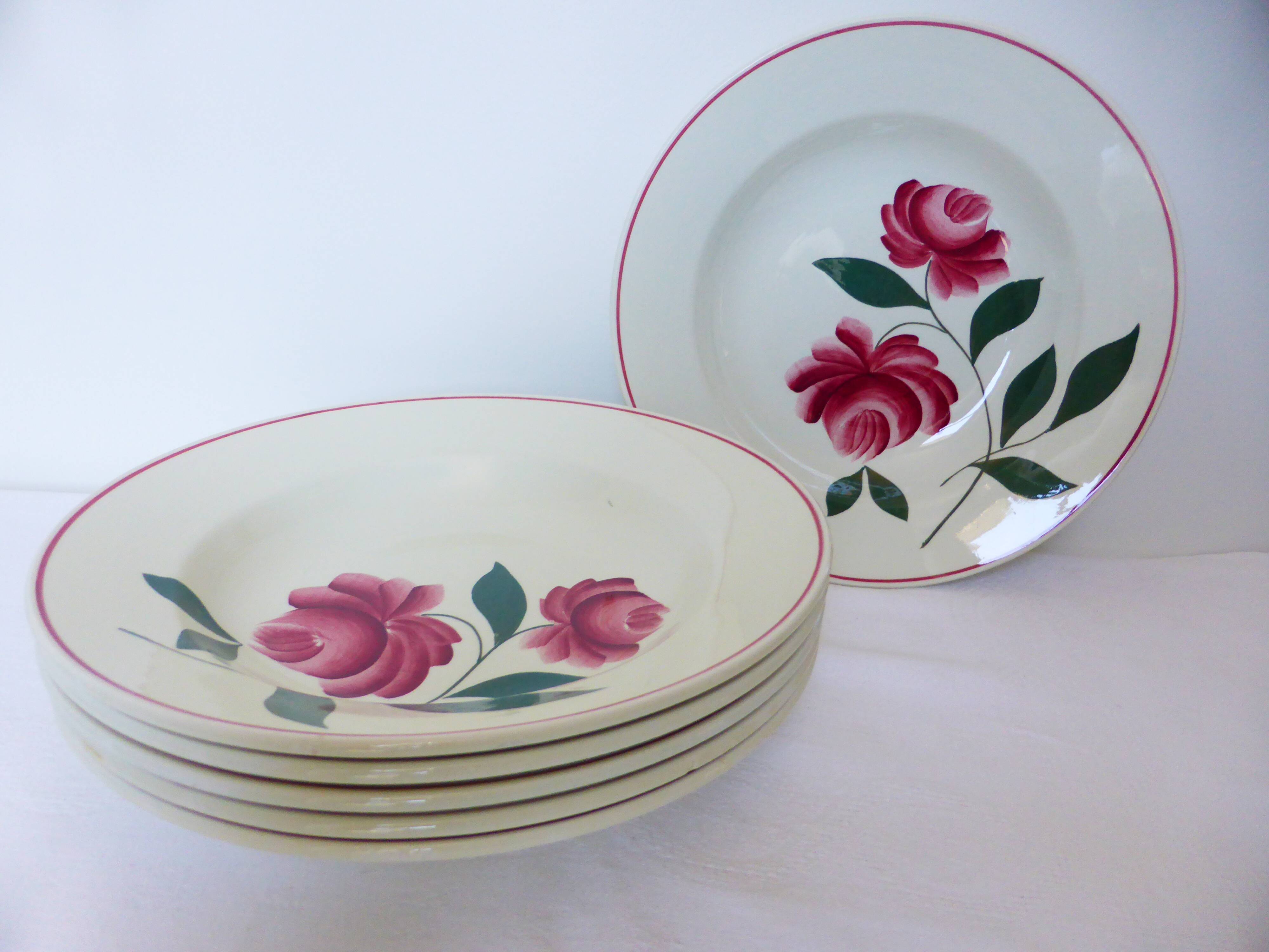 6 vintage deep plates from Printemps Paris model Essonnes 210616