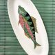 Large oval Gien fish dish, Halong Bay model