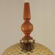 French Vintage Retro Ceiling Light (1960s/70s) Amber Bubble Glass Shade 5115