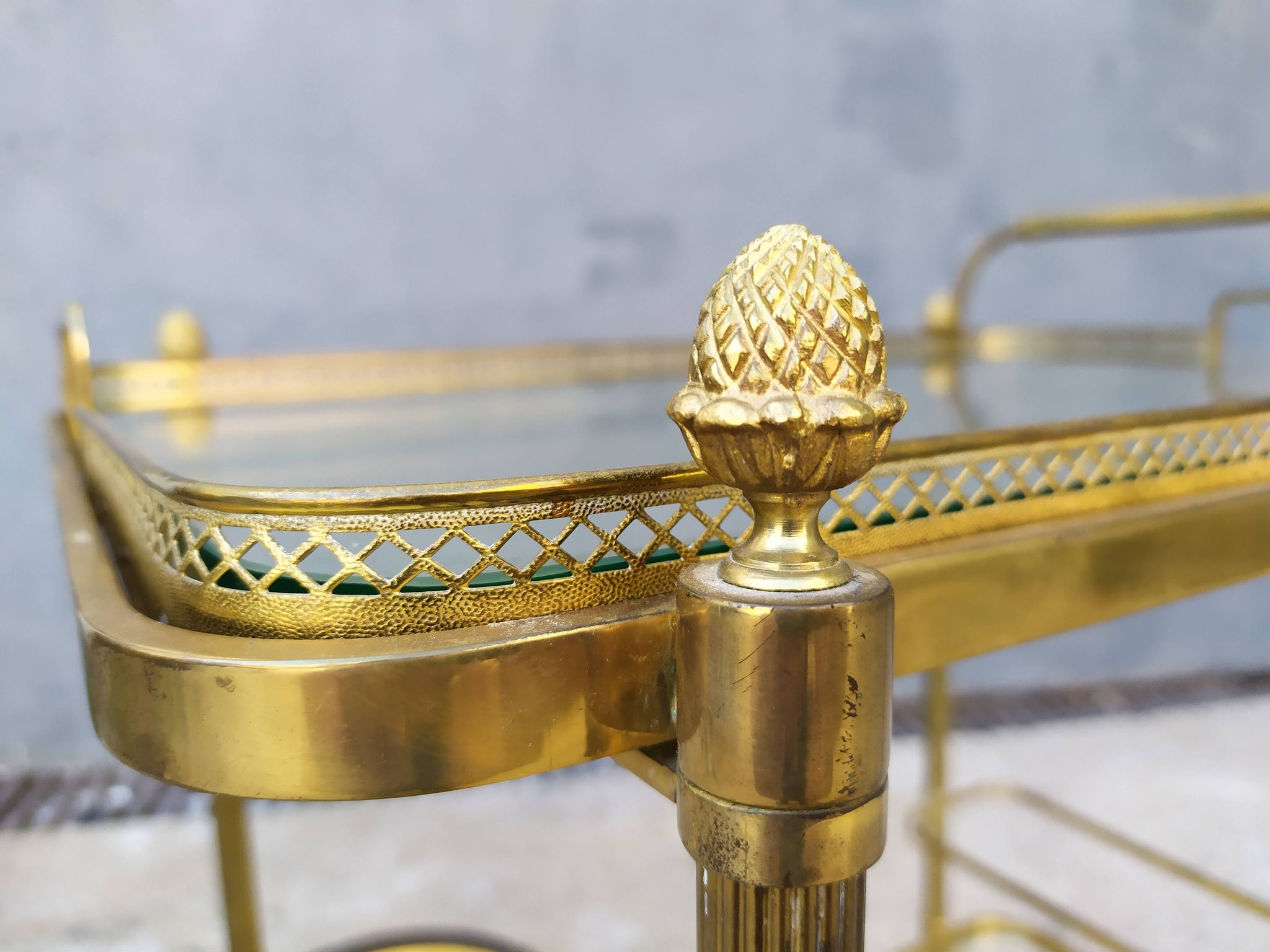Golden brass cart