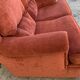 Coral velvet toad sofa