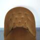 Yellow velvet padded toad armchair
