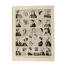Lithographie sur les coiffes bretonnes de 1926