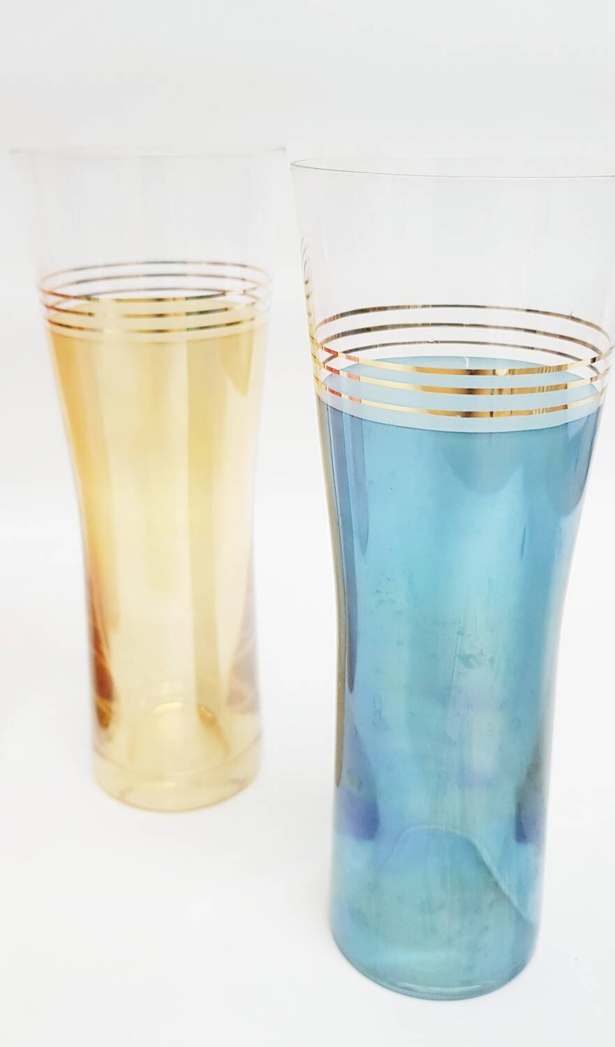 1960's pearlescent Tom Collins glasses