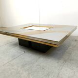 Table Basse en Laiton Gravé par Christian Heckscher, 1970s