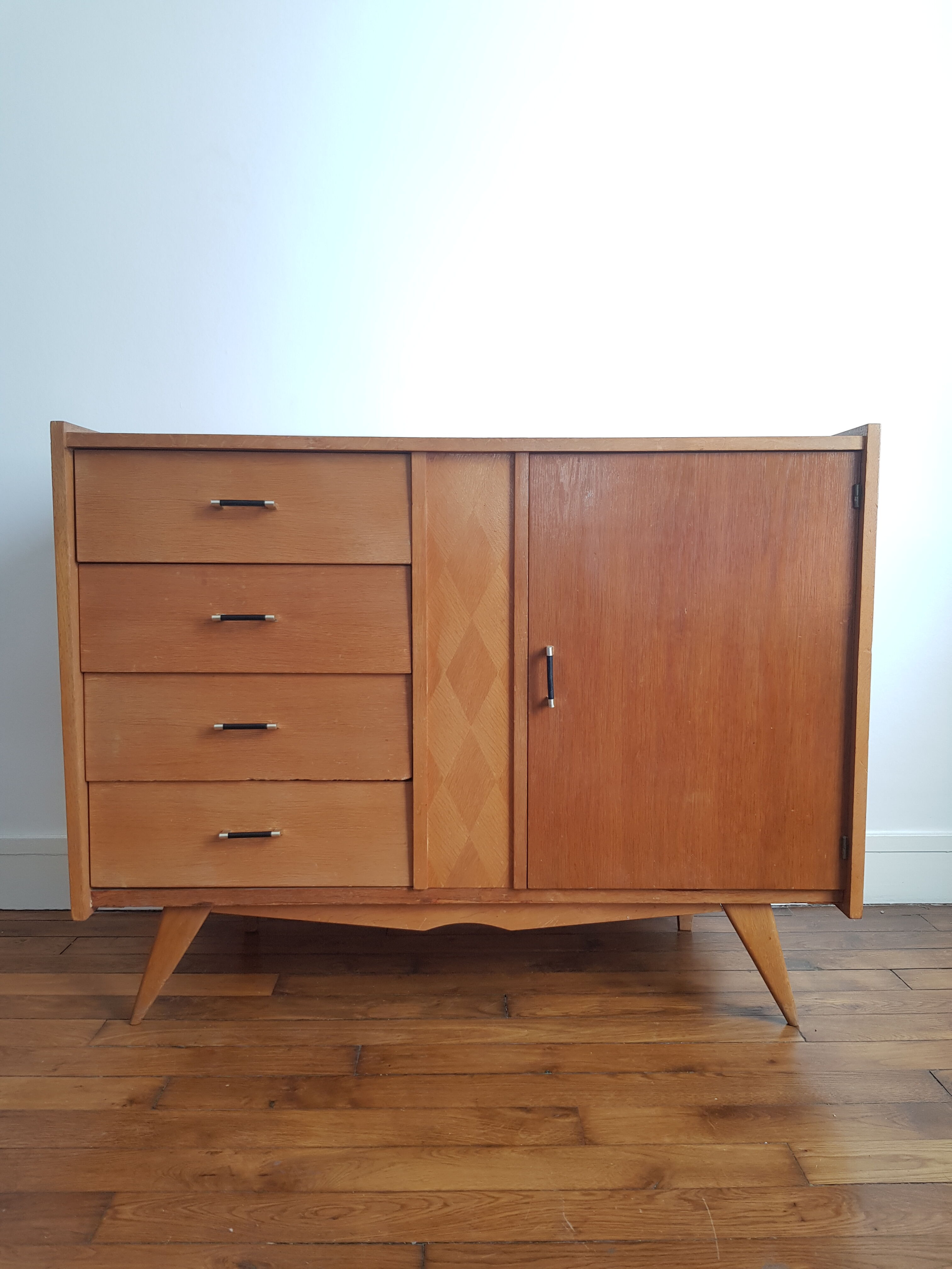 Vintage Scandinavian wooden row