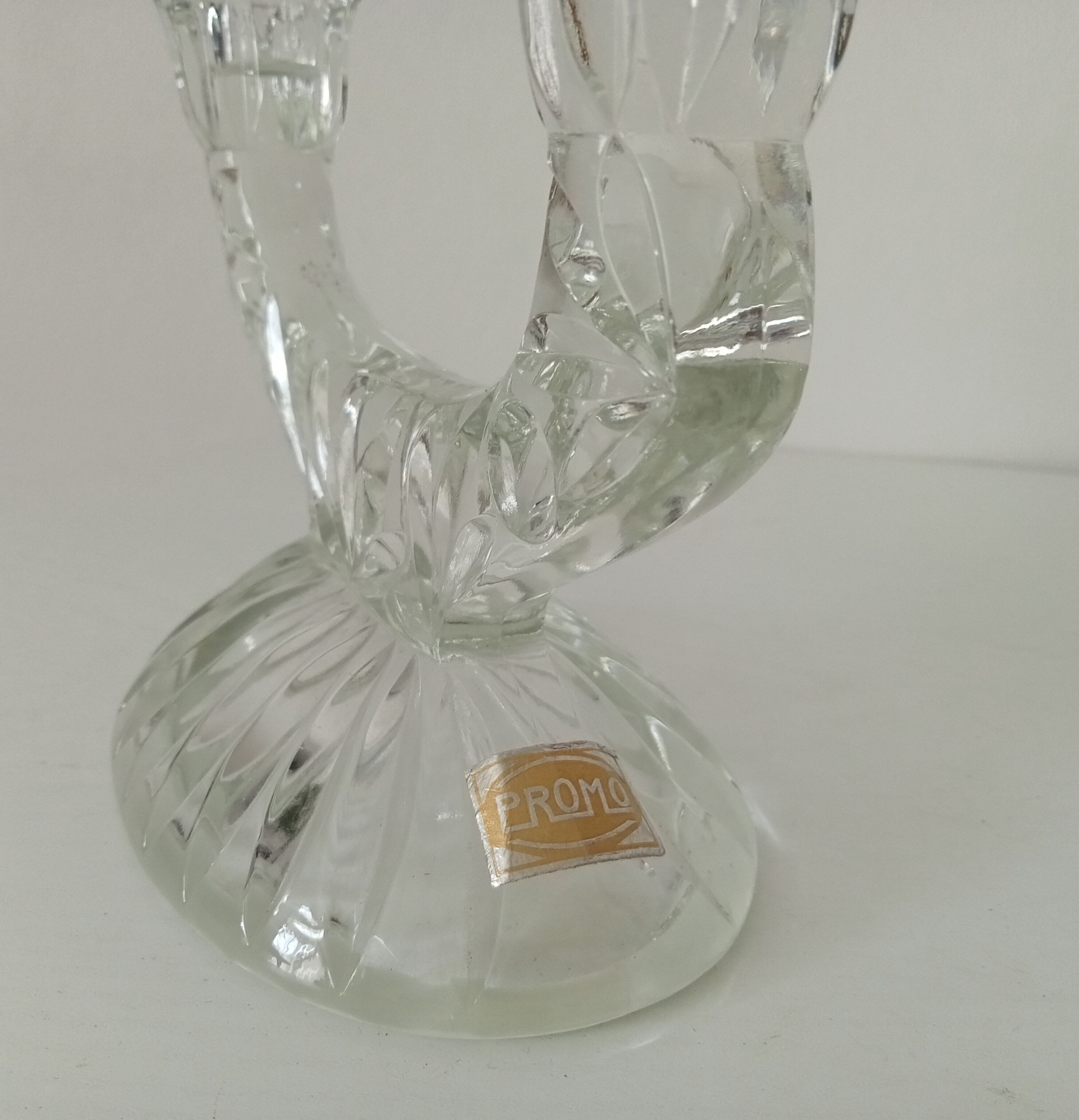 Pair of vintage chandeliers in chiseled glass 60s/70s