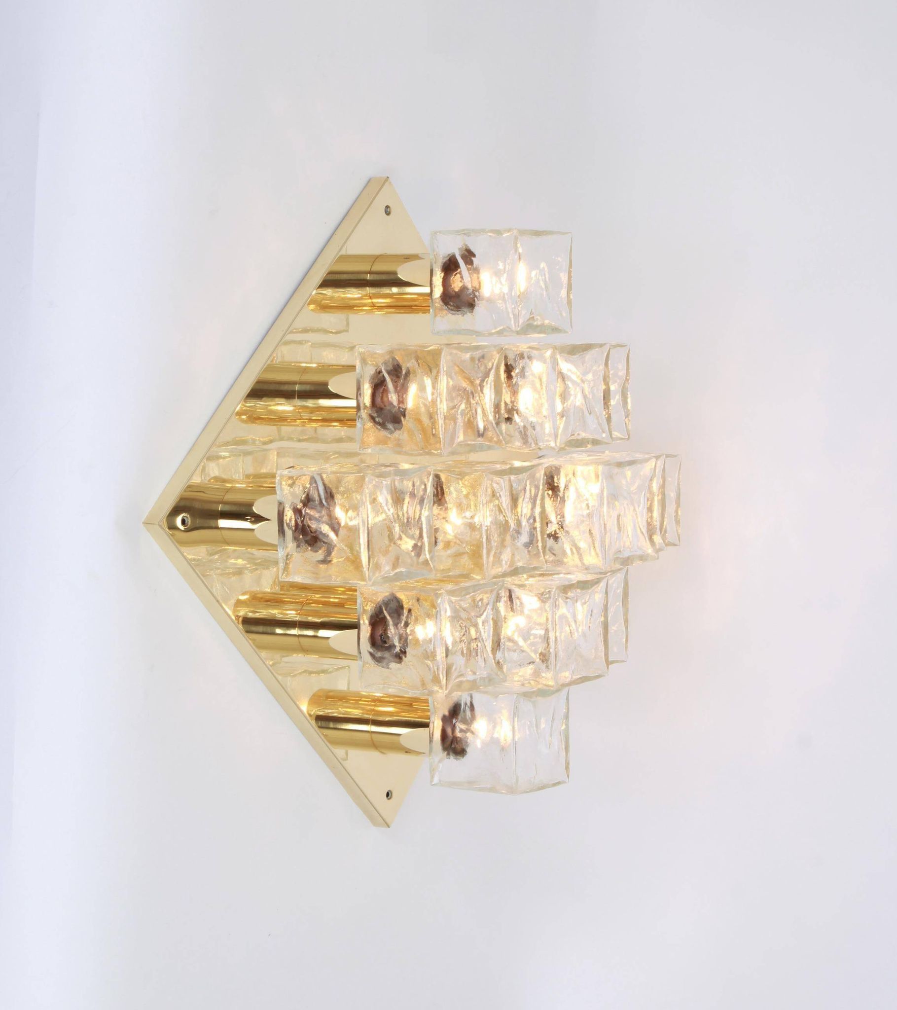 Large glass ice chandelier from Murano by Kalmar, Austria, 1960s.