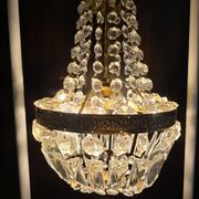 Balloon chandelier in glass and brass