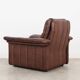 Fauteuil en cuir marron, design suisse, années 1970, fabrication : De Sede