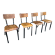 4 vintage 60s school chairs