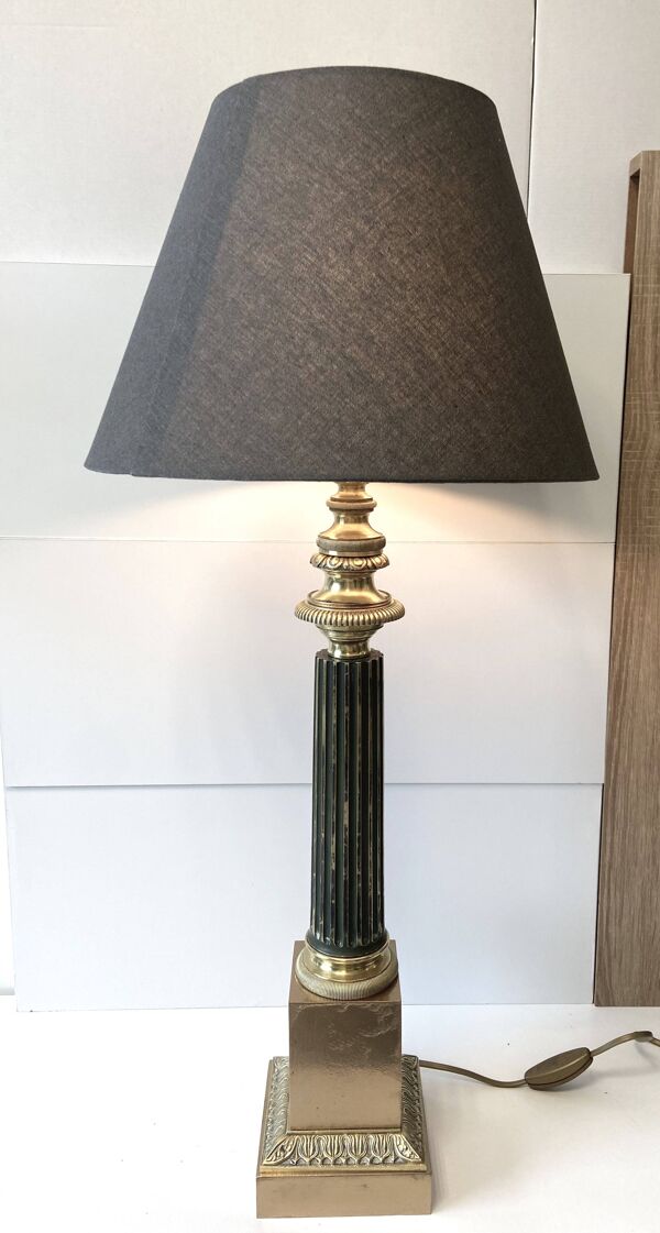 Lampe carcel bronze doré & laiton epoque début 1800 empire france