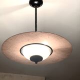 Vintage glass disc chandelier