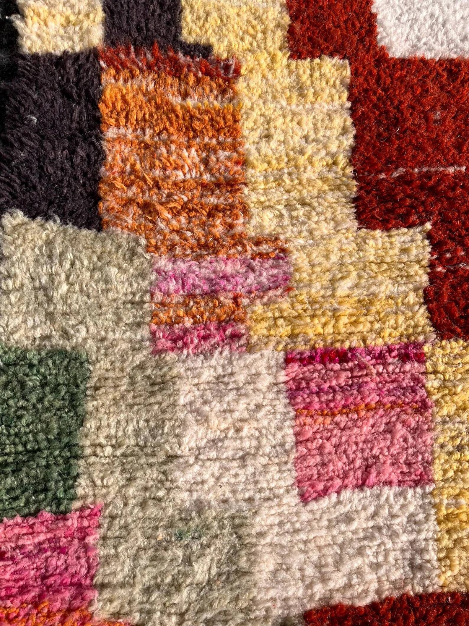 Moroccan Berber rug M'rirt colorful with geometric patterns
