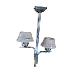 Lustre support inox globe tulipe