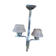 Lustre support inox globe tulipe verre Clichy rose