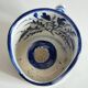 Blue ceramic hand candle holder vintage craft