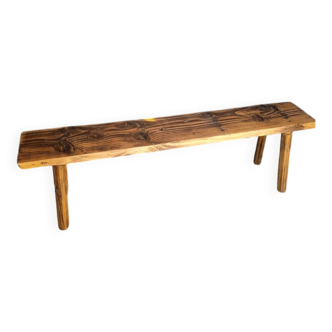 Bench 140 cm old patinated solid wood