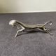 Vintage silver metal horse knife holder