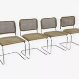 Set of 4 chairs model Cesca B32 designed by Marcel Breuer design