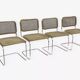 Ensemble de 4 chaises modèle Cesca B32 conçu par Marcel Breuer design