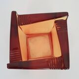 Vide poche en verre ambré style art déco