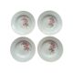 4 vintage Kahla hollow plates pink pattern