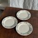 Lot de 3 petites assiettes à dessert frise de fleurs bleues pas de marque