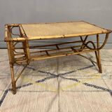 Vintage rattan coffee table