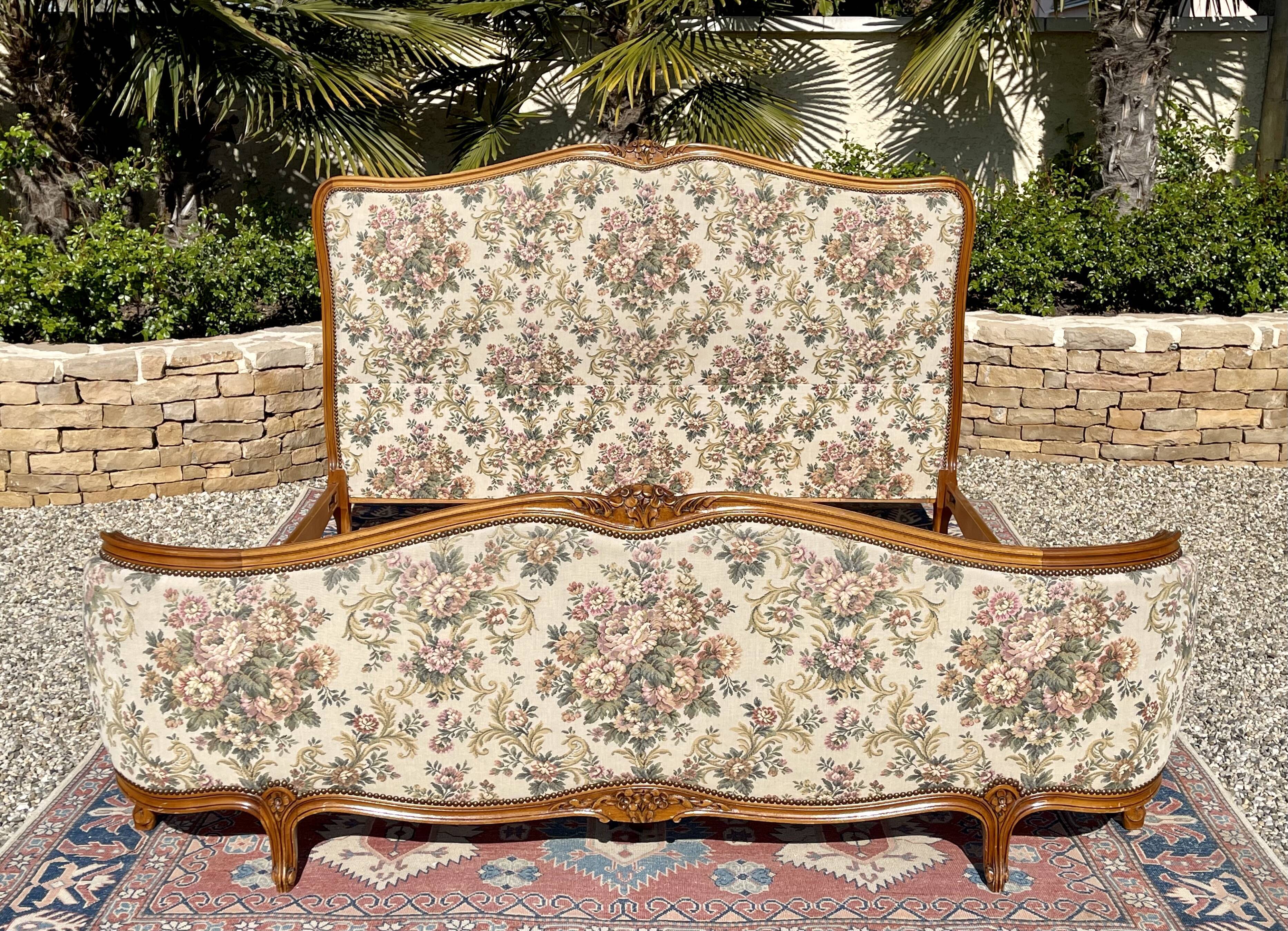 Louis XV style cherry bed