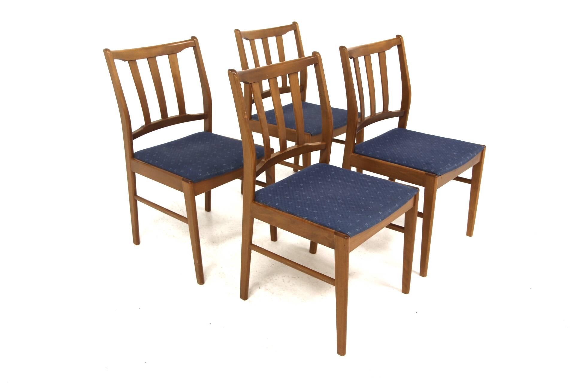 Set of 4 Scandinavian beech chairs, Sweden, 1960