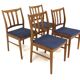 Set de 4 chaises scandinave en hêtre, Suède, 1960