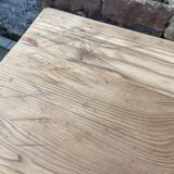 Large Alsatian bistro coffee table in raw natural fir French bistro table 1930
