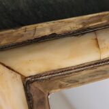 Brass and bone mirror