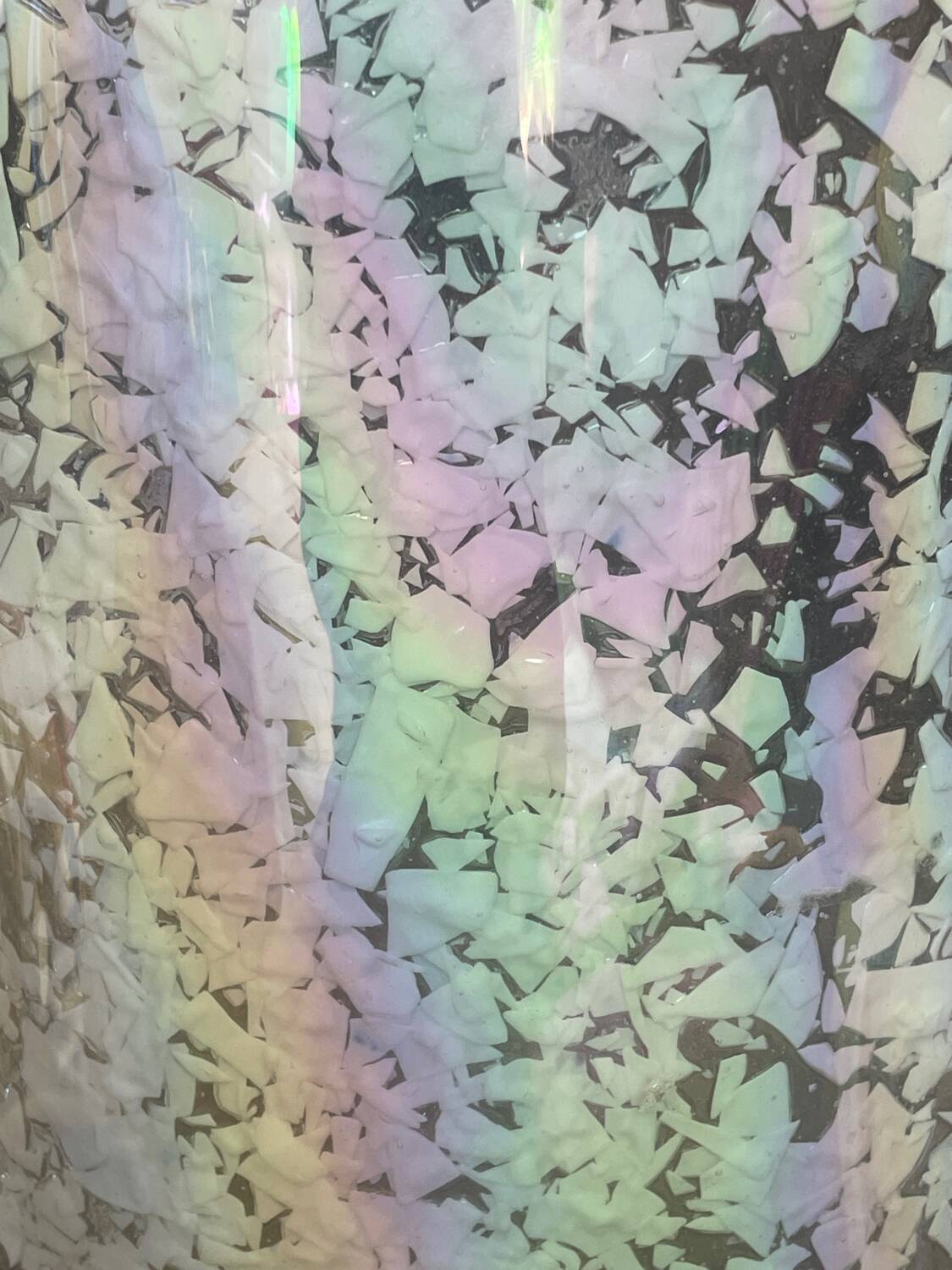 Iridescent Murano glass lamp