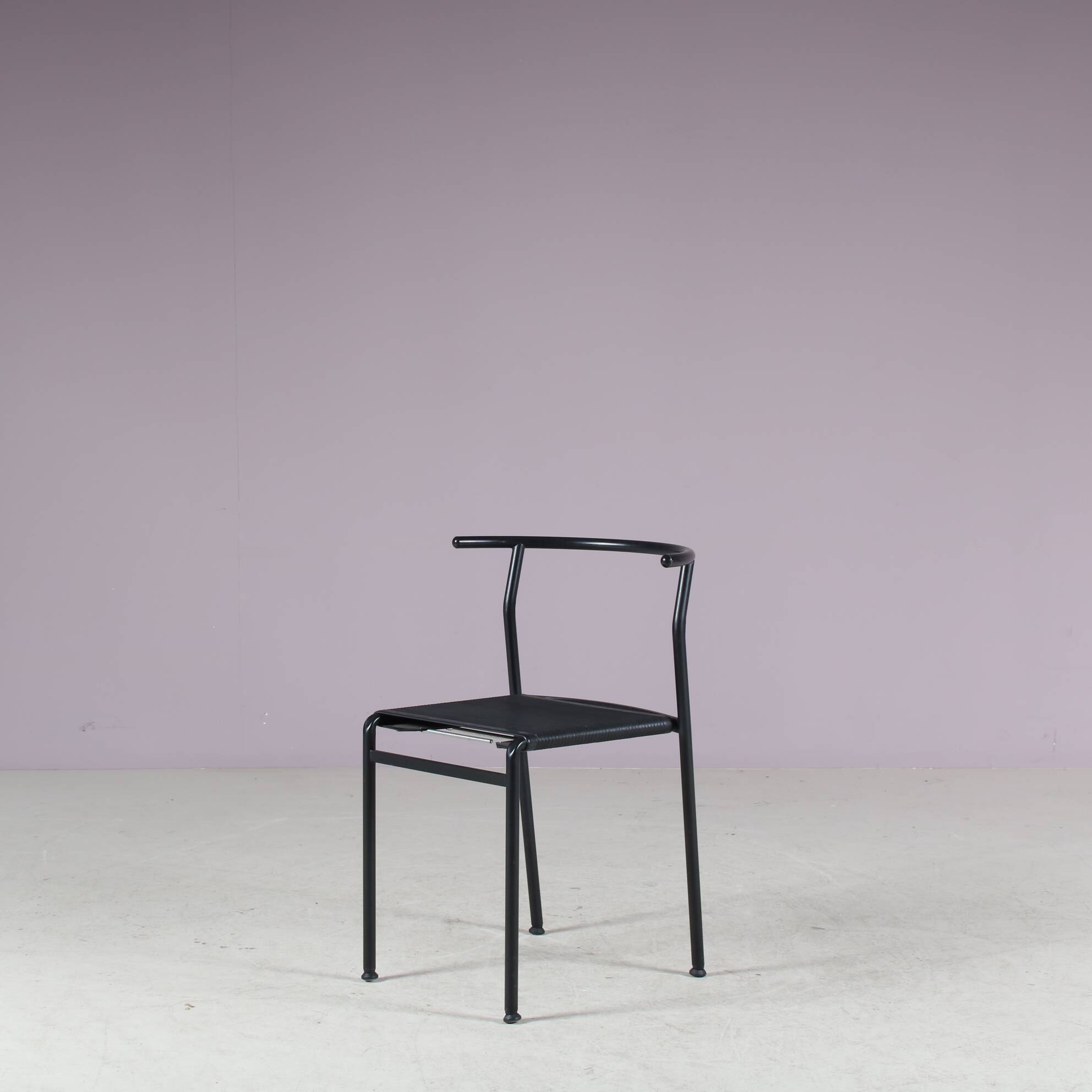 1980s Set of 6 “Café” dining chairs by Philippe Starck for Baleri, Italy