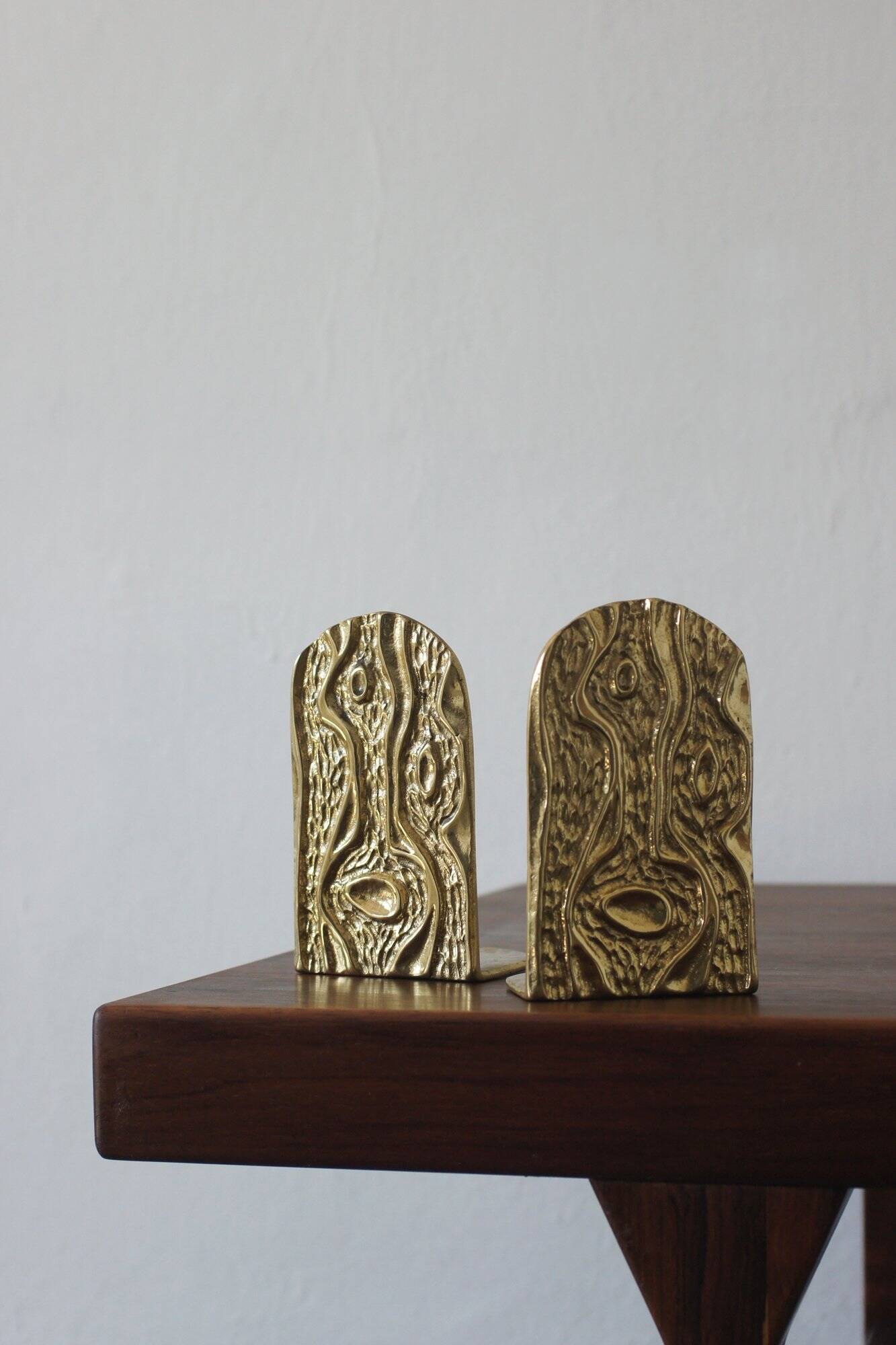 Mid-Century Modern Brass Bookends, 1960s, Set of 2