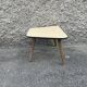 Guéridon petite table basse carré formica marbre beige porte plante midcentury 1950 ancien vintage