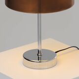 A pair of 1970s table lamps featuring mushroom-shaped shades