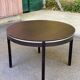 Contemporary round extendable Scandinavian dining table in wenge 1990