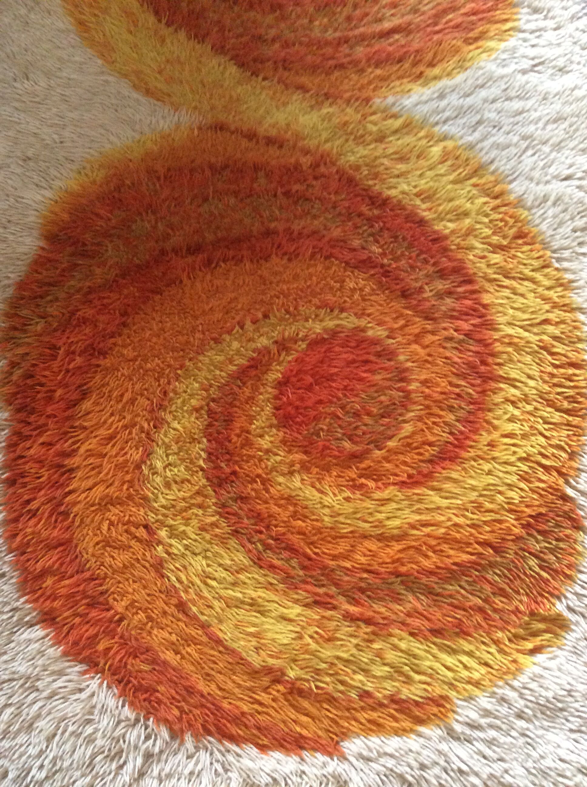 Duo de tapis Bergrya par Bergoos des années 60