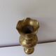 Gilded brass vase with engraved patterns (17 cm)