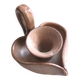 Glazed stoneware heart-shaped hand candle holder