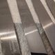 5 silver-plated table knives by Christofle, Triade pattern