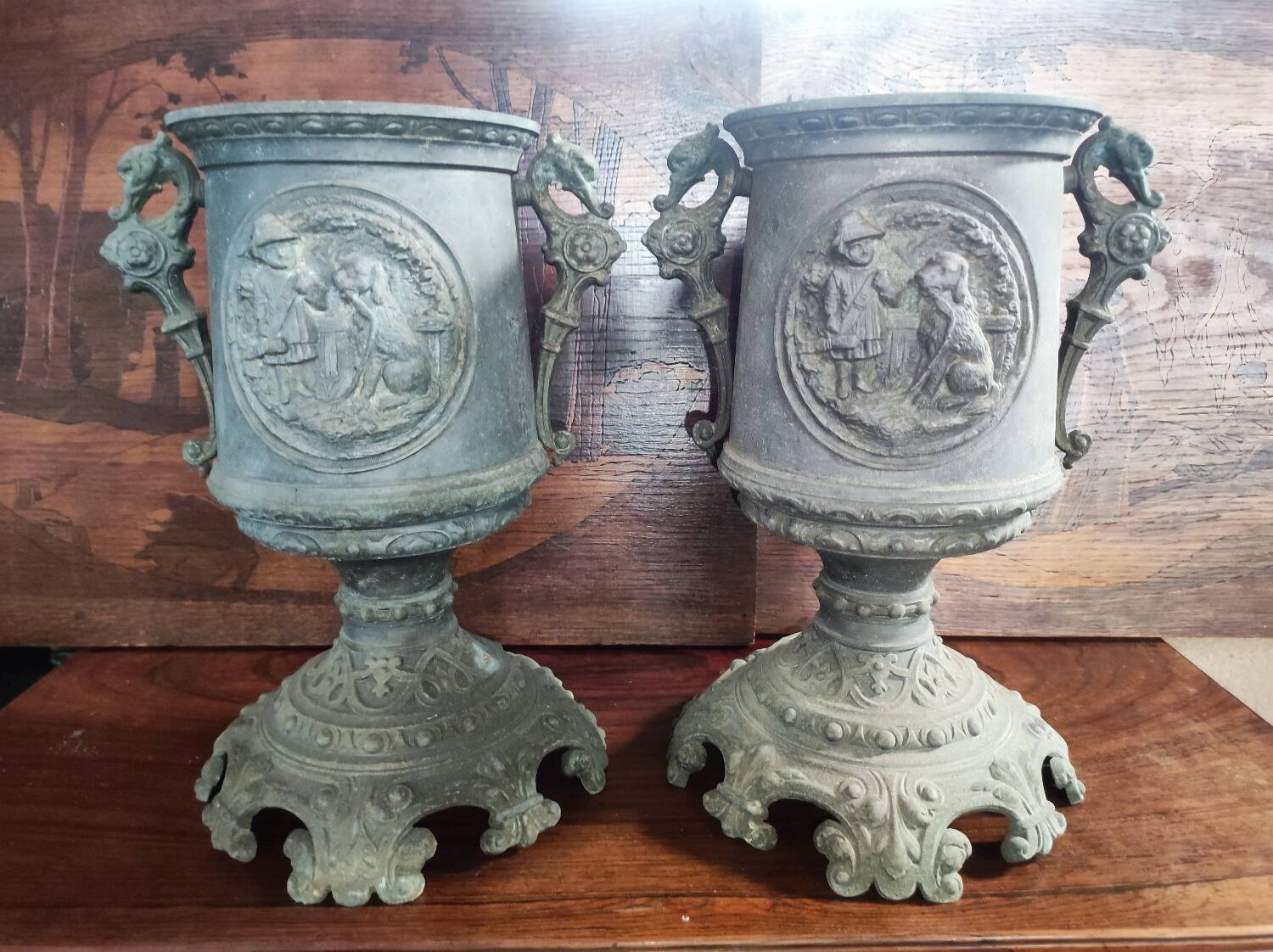 Decorative metal vase