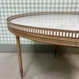 Marble and brass coffee table